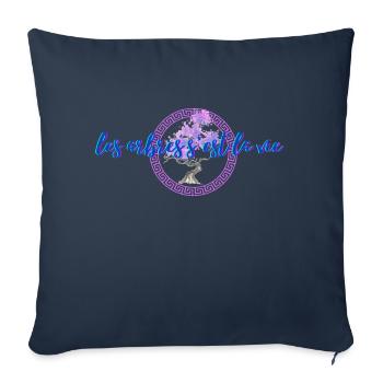 les arbres c'est la vie - Housse de coussin décorative 45 x 45 cm - bleu marine - Devant