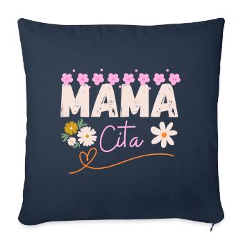 Mamacita mama cita - Sofa pillowcase 17,3'' x 17,3'' (45 x 45 cm) - navy - Front