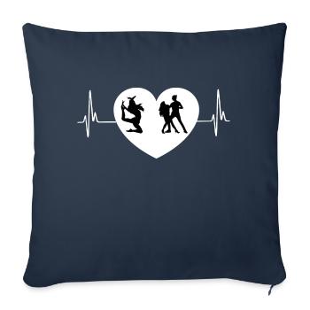 Dancing Dance Music - Sofa pillowcase 17,3'' x 17,3'' (45 x 45 cm) - navy - Front