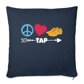 Tap Dance - Sofa pillowcase 17,3'' x 17,3'' (45 x 45 cm) - navy - Front