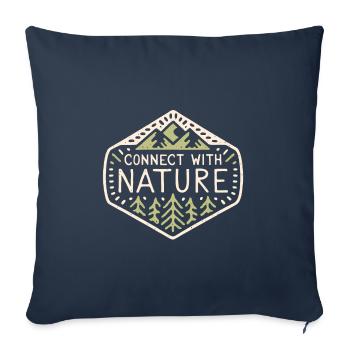 Verbinde dich mit der Natur - Sofakissenbezug 45 x 45 cm - Navy - Vorne