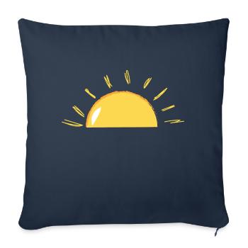 Soleil - Housse de coussin décorative 45 x 45 cm - bleu marine - Devant