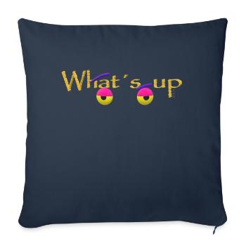 Whats up - Sofakissenbezug 45 x 45 cm - Navy - Vorne