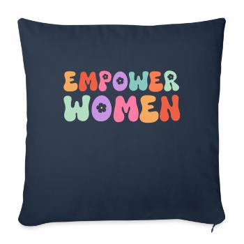 Autonomiser les femmes - Housse de coussin décorative 45 x 45 cm - bleu marine - Devant