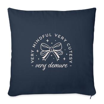 Very demure very mindfu very cutesy - Sofa pillowcase 17,3'' x 17,3'' (45 x 45 cm) - navy - Front