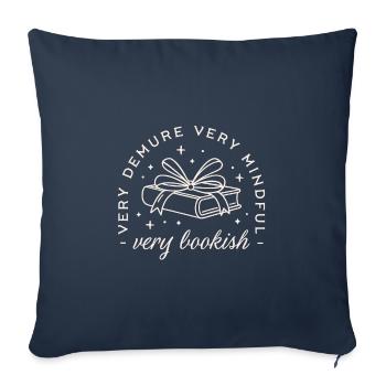 Funny book lover very demure very mindful - Sofa pillowcase 17,3'' x 17,3'' (45 x 45 cm) - navy - Front