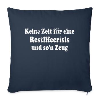 Drôle de dicton pour l’âge moyen - Housse de coussin décorative 45 x 45 cm - bleu marine - Devant