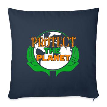 Earth Day Protect The Planet Earth - Sofa pillowcase 17,3'' x 17,3'' (45 x 45 cm) - navy - Front
