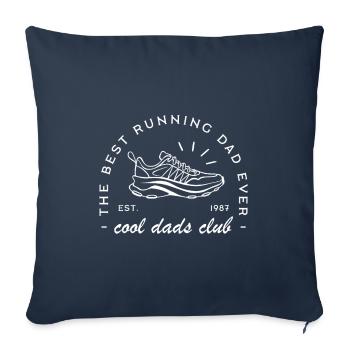 Papa läuft Club Läufer Trail Running Marathonläufer - Sofakissenbezug 45 x 45 cm - Navy - Vorne