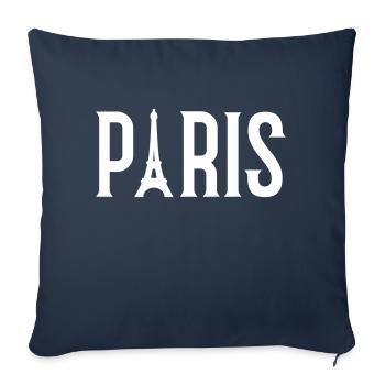 Paris - Housse de coussin décorative 45 x 45 cm - bleu marine - Devant