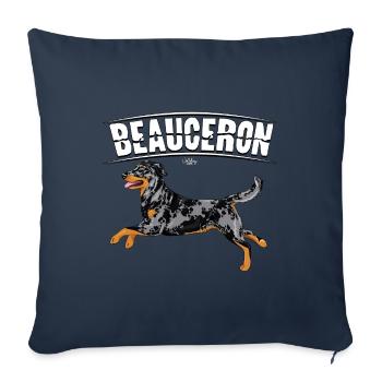 Beauceron - Housse de coussin décorative 45 x 45 cm - bleu marine - Devant