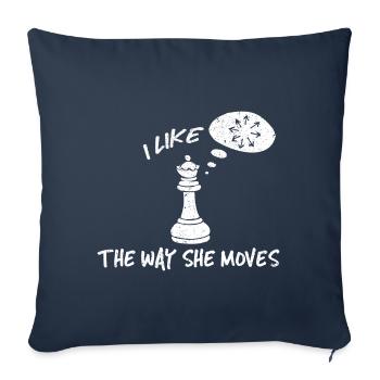 J'aime la façon dont elle fait cadeau de cadeau - Housse de coussin décorative 45 x 45 cm - bleu marine - Devant