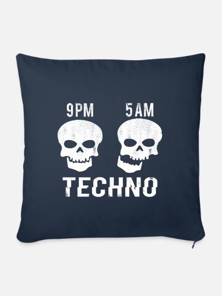 Techno meme - Sofakissenbezug 45 x 45 cm - Navy