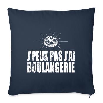 J'peux pas j'ai boulangerie - Housse de coussin décorative 45 x 45 cm - bleu marine - Devant
