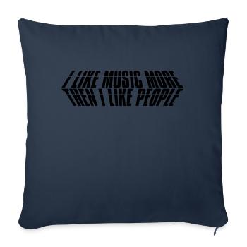 Music I love - Sofa pillowcase 17,3'' x 17,3'' (45 x 45 cm) - navy - Front