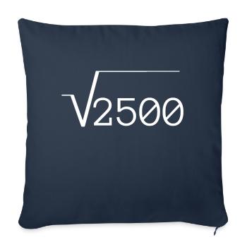 Square root of 2500 (50th anniversary) - Sofa pillowcase 17,3'' x 17,3'' (45 x 45 cm) - navy - Front