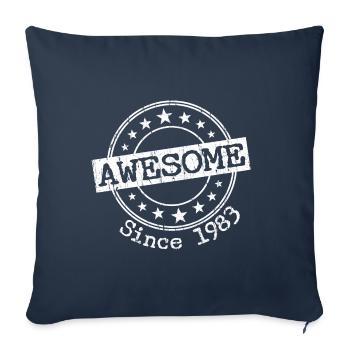 Born in 1983 40th Birthday Wedding Anniversary - Sofa pillowcase 17,3'' x 17,3'' (45 x 45 cm) - navy - Front