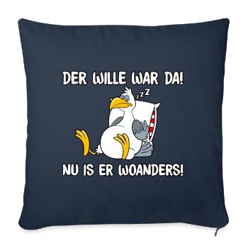 Der Wille war da - Sofakissenbezug 45 x 45 cm - Navy - Vorne