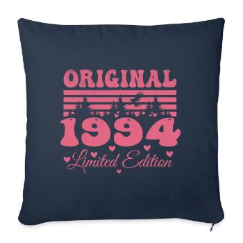 Cadeau 30e Anniversaire 1994 Femme | Né en 1994 - Housse de coussin décorative 45 x 45 cm - bleu marine - Devant