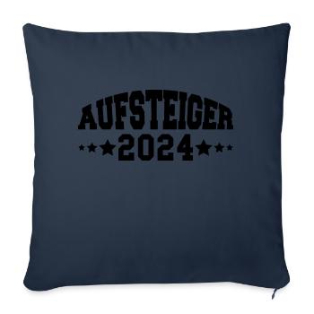 Aufsteiger 2024 Aufstieg Fußball Handball - Sofakissenbezug 45 x 45 cm - Navy - Vorne