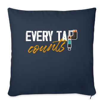 Every Tap Counts Computer Numerical Control - Sofa pillowcase 17,3'' x 17,3'' (45 x 45 cm) - navy - Front