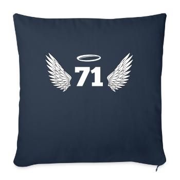Number 71 Angel - 71st Birthday Wings - Sofa pillowcase 17,3'' x 17,3'' (45 x 45 cm) - navy - Front