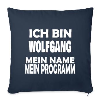 Programm Name WOLFGANG - Sofakissenbezug 45 x 45 cm - Navy - Vorne