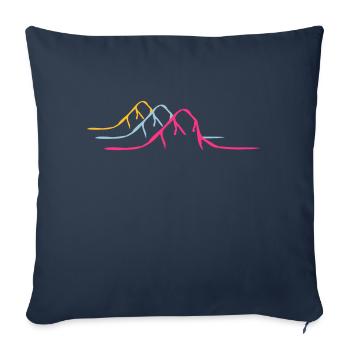 3 colorful mountains Alps - Sofa pillowcase 17,3'' x 17,3'' (45 x 45 cm) - navy - Front