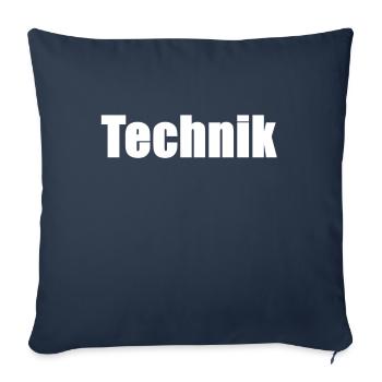 What would we be without a technician? - Sofa pillowcase 17,3'' x 17,3'' (45 x 45 cm) - navy - Front