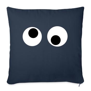 yeux - Housse de coussin décorative 45 x 45 cm - bleu marine - Devant