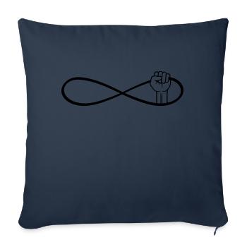 rebellion infinite riot protest fist hand ha - Sofa pillowcase 17,3'' x 17,3'' (45 x 45 cm) - navy - Front