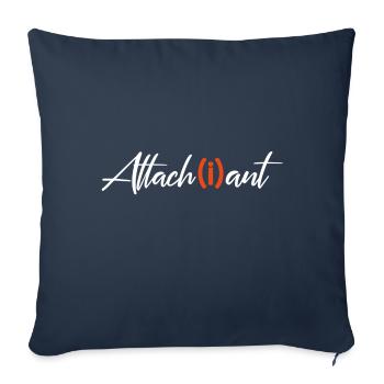 Attachiant - Housse de coussin décorative 45 x 45 cm - bleu marine - Devant