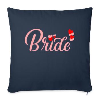 Bride Heart - Sofa pillowcase 17,3'' x 17,3'' (45 x 45 cm) - navy - Front