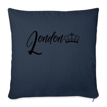 Londres - Housse de coussin décorative 45 x 45 cm - bleu marine - Devant
