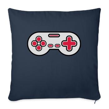 Old Controller Retro Gamer - Sofa pillowcase 17,3'' x 17,3'' (45 x 45 cm) - navy - Front