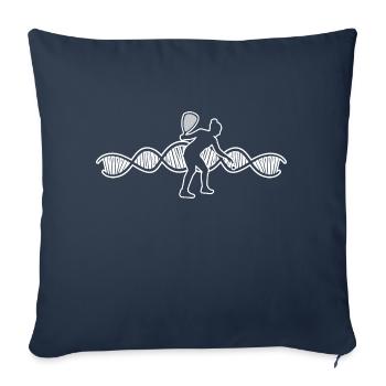 Joueur de squash Racquetball Jeu de squash - Housse de coussin décorative 45 x 45 cm - bleu marine - Devant