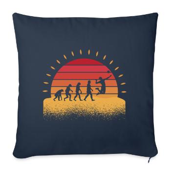 Evolution Volleyball Player Volleyball Player Volleybal - Housse de coussin décorative 45 x 45 cm - bleu marine - Devant