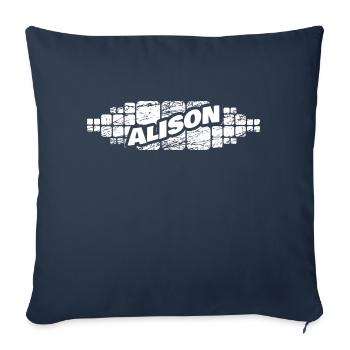 Alison - Housse de coussin décorative 45 x 45 cm - bleu marine - Devant