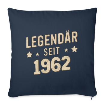 Légendaire depuis 1962 - Housse de coussin décorative 45 x 45 cm - bleu marine - Devant