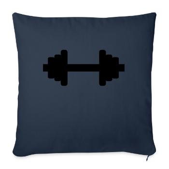 Hantel - Bodybuilding - Sofakissenbezug 45 x 45 cm - Navy - Vorne