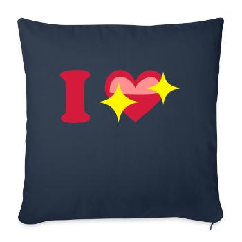 I love - Sofakissenbezug 45 x 45 cm - Navy - Vorne