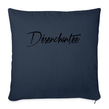 Désenchantée - Housse de coussin décorative 45 x 45 cm - bleu marine - Devant