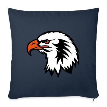 eagle head drawing face cartoon 702 - Sofa pillowcase 17,3'' x 17,3'' (45 x 45 cm) - navy - Front