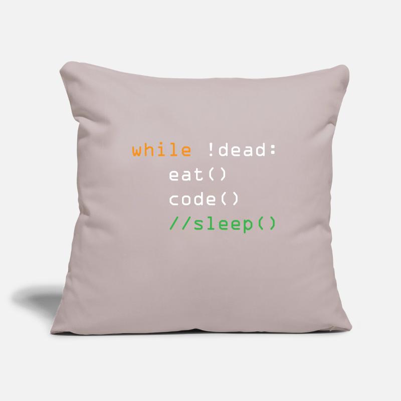 maenner shirt computer python programmer eat Sofa pillowcase 17,3'' x 17,3'' (45 x 45 cm)