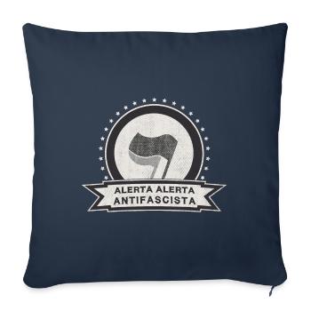 ANTIFA - Housse de coussin décorative 45 x 45 cm - bleu marine - Devant