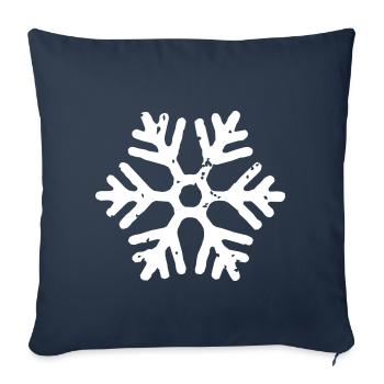 flocon de neige - Housse de coussin décorative 45 x 45 cm - bleu marine - Devant