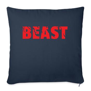 Libérez la bête à l’intérieur! - Housse de coussin décorative 45 x 45 cm - bleu marine - Devant