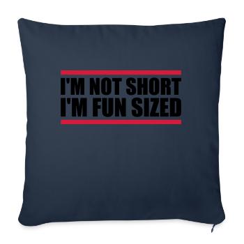 Pas court taille amusante - Housse de coussin décorative 45 x 45 cm - bleu marine - Devant