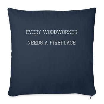hommes un charpentier prière t-shirts syndicat charpentier - Housse de coussin décorative 45 x 45 cm - bleu marine - Devant