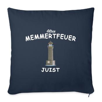 Juist Lighthouse, Memmert Fire, North Sea - Sofa pillowcase 17,3'' x 17,3'' (45 x 45 cm) - navy - Front